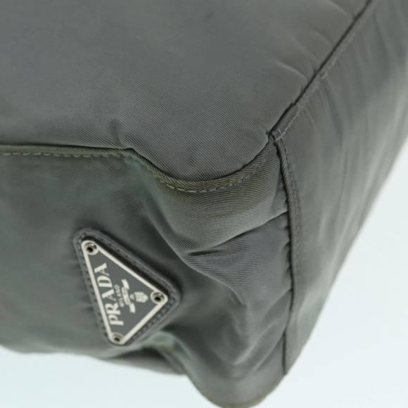 PRADA Tote Bag Nylon Gray Silver Auth bs17648 - Picture 9 of 16